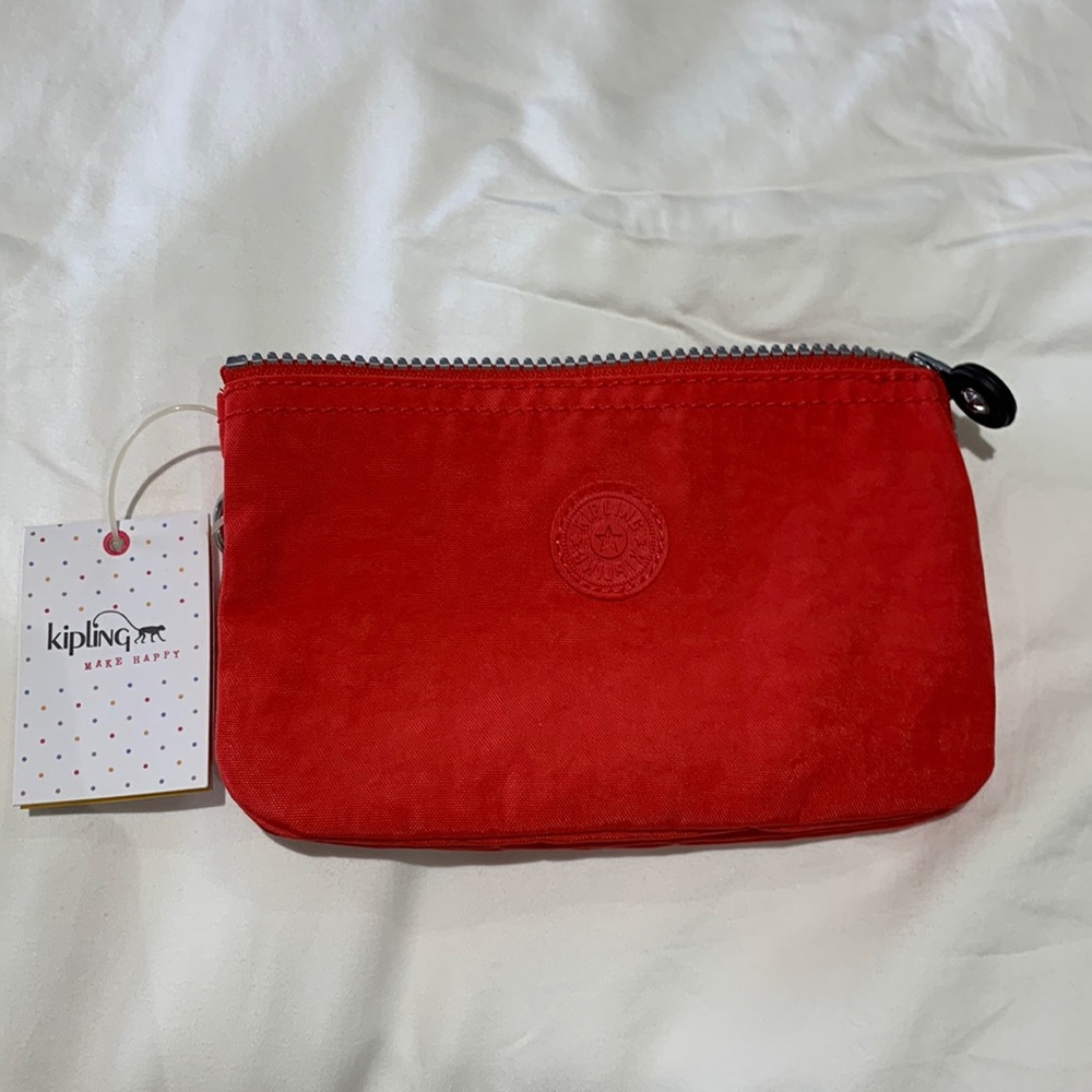 Wild Red Kipling Pouch Bag